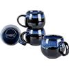 UNICASA Tazze Colazione Grande, Set di Tazze Grandi in Ceramica Vintage de 4 Tazza - 500 ml, Tazzine da Caffè Rotonda Adatto per Lavastoviglie - per 4 Persone