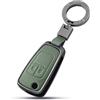 OFF WE GO Cover Chiave Guscio Chiave Auto Copertina in Pelle Custodia per Opel Astra J H Corsa D E Insignia A Zafira B C Mokka X Adam Cascada Meriva B Guscio Chiavi con Portachiavi, Verde