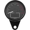Qiilu Contachilometri moto universale 0~160KM/H LED LCD Moto Contachilometri digitale Indicatore luminoso di retroilluminazione Indicatore di velocità contagiri Retro nero
