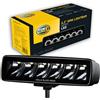 HELLA 1FB 358 176-211 LED-Faro di profondità, Black Magic Mini Lightbar 6.2, 12/24V, Montaggio, esterno, Illuminazione a lungo raggio, Cavo 800mm, Spina estremità del cavo aperta