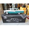 Triple 9 GAZ 13 Seagull Chaika 1959 T9-1800253 Turchese Bianco 1/18 Triple 9 Nuovo
