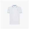 SUN68 - POLO SMALL STRIPE ON COLLAR BIANCO