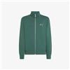 SUN68 - FELPA IN COTONE CON ZIP VERDE SCURO