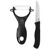COOK CONCEPT, KD31181, Set Coltello in Ceramica e pelapatate ergonomico da 75 cm, Utensili da Cucina pratici e Resistenti, nitidezza Eccezionale, Facile da Pulire, Nero