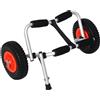 HOMCOM Carrello per Kayak e Canoa Pieghevole in Alluminio con Imbottiture