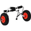 HOMCOM Carrello Porta Canoa e Kayak Pieghevole in Alluminio con Imbottiture