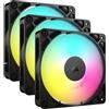 CORSAIR Pacchetto Triplo Corsair RS120 ARGB - Ventilatore per case - 120 mm - Nero (confezione da 3) - CO-9050181-WW
