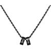 Kiddo Sky Collana con Nome da Uomo Personalizzata 2/3/4/5/6 Perline con Ciondolo 22 Pollici Nero/Oro/Argento Collana a Catena in Acciaio Inossidabile Anniversario Relazione Gioielli Regalo (2 Nomi)