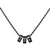 Kiddo Sky Collana con Nome da Uomo Personalizzata 2/3/4/5/6 Perline con Ciondolo 22 Pollici Nero/Oro/Argento Collana a Catena in Acciaio Inossidabile Anniversario Relazione Gioielli Regalo (3 Nomi)