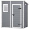 Keter Casetta Da Giardino In Resina 183,5x111x200,5H Cm Manor 6x4 Pent Grigio Keter Addossabile
