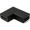 System-S Adattatore USB 3.1 tipo C femmina a femmina cavo angolare nero
