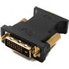 System-S Adattatore DVI D 24+1 25 pin maschio a VGA 15 pin femmina pannello mount cavo vite