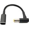 System-S Cavo DC 20 V 15 cm 5,5 x 2,5 maschio a USB 3.1 tipo C femmina, angolo intrecciato