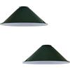 DC Voltage 2pcs Lampada A Sospensione Moderna Paralume Conico Grigio Metallo 22cm Lampadario A Soffitto Facile Da Montare Attacco E27 Plafoniera Design Per Cucina Soggiorno Corridoio Bar
