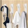 AUXHCYL Ganci Adesivi per Quadri, 4 Pcs Gancio Adesivo per 6 kg, Gancetti Adesivi, Appendini Adesivi per Asciugamani, Cappotti e Cappelli in Bagno Cucina (Bianco)