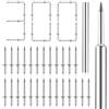ENUTROF Chiodo a Doppia Chiodi per Battiscopa Testa Legno Invisibili 300Pcs | Chiodini Viti di Sicurezza Senza Cuciture Filo con 3 Strumenti per Manicotti (300Pcs)