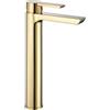 Rea - Argus Gold Rubinetto Lavabo Alto Miscelatore Da Bagno In Ottone Monocomando Rubinetto Regolabile Caldo E Freddo (Oro) 14,5x4,5x28,5cm