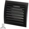 LIRAST Ø 125mm Antracite Griglia di Ventilazione in Plastica - Griglie D'Aerazione con Rete Anti Insetti