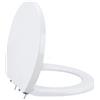 Exian Sedile WC con Meccanismo di Chiusura Ammortizzata, Coperchio WC Rimovibile, Copriwater Universali O Forma, Rapido Montaggio, Antibatterico, Bianco