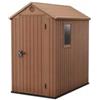 Keter Casetta da giardino keter darwin 4x6 in evotech+ colore marrone con porta battente singola 125,8x184,5x205,1 cm