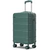NUMADA - Valigia da viaggio cabina 55x40x20 cm (38,4 L) Upfly T10 XS con Chiusura Combinata e 4 Ruote Doppie 360°. Valigia Rigida a Mano Resistente e Leggera con Interni a Scomparti | Verde