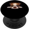 Boston Terrier Puppy Lover PS Ritratto del cane del volto del primo piano del cucciolo di Boston Terrier del bambino PopSockets PopGrip Adesivo