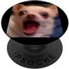 Cute Funny Dog Theme Meme Graphic (Chihu Divertente urlando Chihuahua Sfocato Meme Umorismo PopSockets PopGrip Adesivo