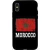 Moroccan Heritage Designs Custodia per iPhone X/XS Bandiera del Marocco Vintage Distressed Heritage Marocchino