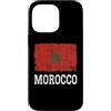 Moroccan Heritage Designs Custodia per iPhone 14 Pro Max Bandiera del Marocco Vintage Distressed Heritage Marocchino