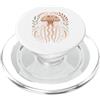 Jellyfishes Jellyfish Lover Gifts Boho Floral Jellyfish Sea Creature Beach Art PopSockets PopGrip per MagSafe