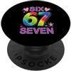 Maglietta Meme Divertente 67 Sei Sette 6 67 Sei Sette 6-7 Dolce Brainrot Italiano Meme Per Bambini PopSockets PopGrip Adesivo