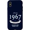 Geburtstags design Custodia per iPhone X/XS 1967 scritta compleanno anniversario regalo 50° umorismo ironia