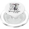 Whimsical Animal Sayings Funny Graphic T Divertente topo cartone animato - Chi lega i lacci delle scarpe umorismo animale PopSockets PopGrip per MagSafe