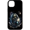 Cosmic Encounter Outfitters Men Women Ki Custodia per iPhone 14 Plus Carino Alieno Pilota In UAP UFO Divertente Spazio Explorer Sci Fi