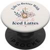 Coffee And Jesus La vita con Gesù e latte freddo Christian Coffee PopSockets PopGrip Adesivo