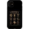Vintage Forager's Field Guide Apparel Custodia per iPhone 11 Funghi commestibili Vintage Botanical