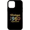 Born in Year Original Parts Vintage Styl Custodia per iPhone 12 mini Vintage 1960 Tutte le parti originali Compleanno Italic