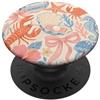 Summer Aesthetic Beachy Collage Beachy Estate Costiera Collage Aragosta Granchio Hibiscus Sardine PopSockets PopGrip Adesivo