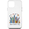 Iconic New York City Skyline by a Child Custodia per iPhone 12 mini Divertente souvenir per bambini di New York City per bambini o bambine