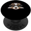Bernese Mountain Puppy Lover PS Ritratto del cane del primo piano del cucciolo di montagna del bernese del PopSockets PopGrip Adesivo