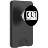 Airport Code Flip Board Tees CLT Charlotte NC USA - Souvenir da viaggio, testo nero PopSockets PopWallet per MagSafe