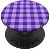 Preposh Viola Gingham Lavanda Preppy Estetica Girly Trendy PopSockets PopGrip Adesivo