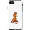 Timowo Studio Custodia per iPhone SE (2020) / 7/8 Cavallo con libro aperto