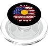 American Patriotic Flower Birthday Holid 4 luglio Bandiera degli Stati Uniti Fiore Regalo Floreale Adulti Uomini Donne Bambini PopSockets PopGrip per MagSafe