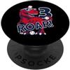 COOL BASEBALL DESIGNS AND OUTFITS ROAR 3 ANNI DINOSAURIER BASEBALL 3° COMPLEANNO PopSockets PopGrip Adesivo