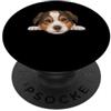 Border Collie Puppy Lover PS Ritratto del cane del viso del primo piano del cucciolo di Border Collie del bambino PopSockets PopGrip Adesivo
