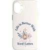 Coffee And Jesus Custodia per iPhone 16 Plus La vita con Gesù e latte freddo Christian Coffee