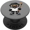 Pug Sports Hockey Cartoon Carino fumetto Pug Hockey Player Cartoon Design PopSockets PopGrip Adesivo