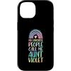 Aesthetic Personalized First Name Merch Custodia per iPhone 14 Le mie persone preferite mi chiamano zia Violet Nome zia