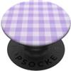Preposh Lavanda Gingham Preppy Estetica Girly Moda Trendy PopSockets PopGrip Adesivo